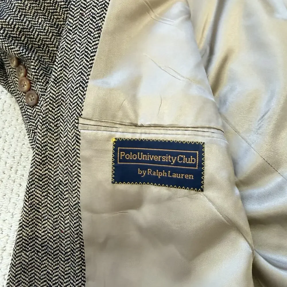 Vintage Polo University Club By Ralph Lauren Sport Coat Made In USA!